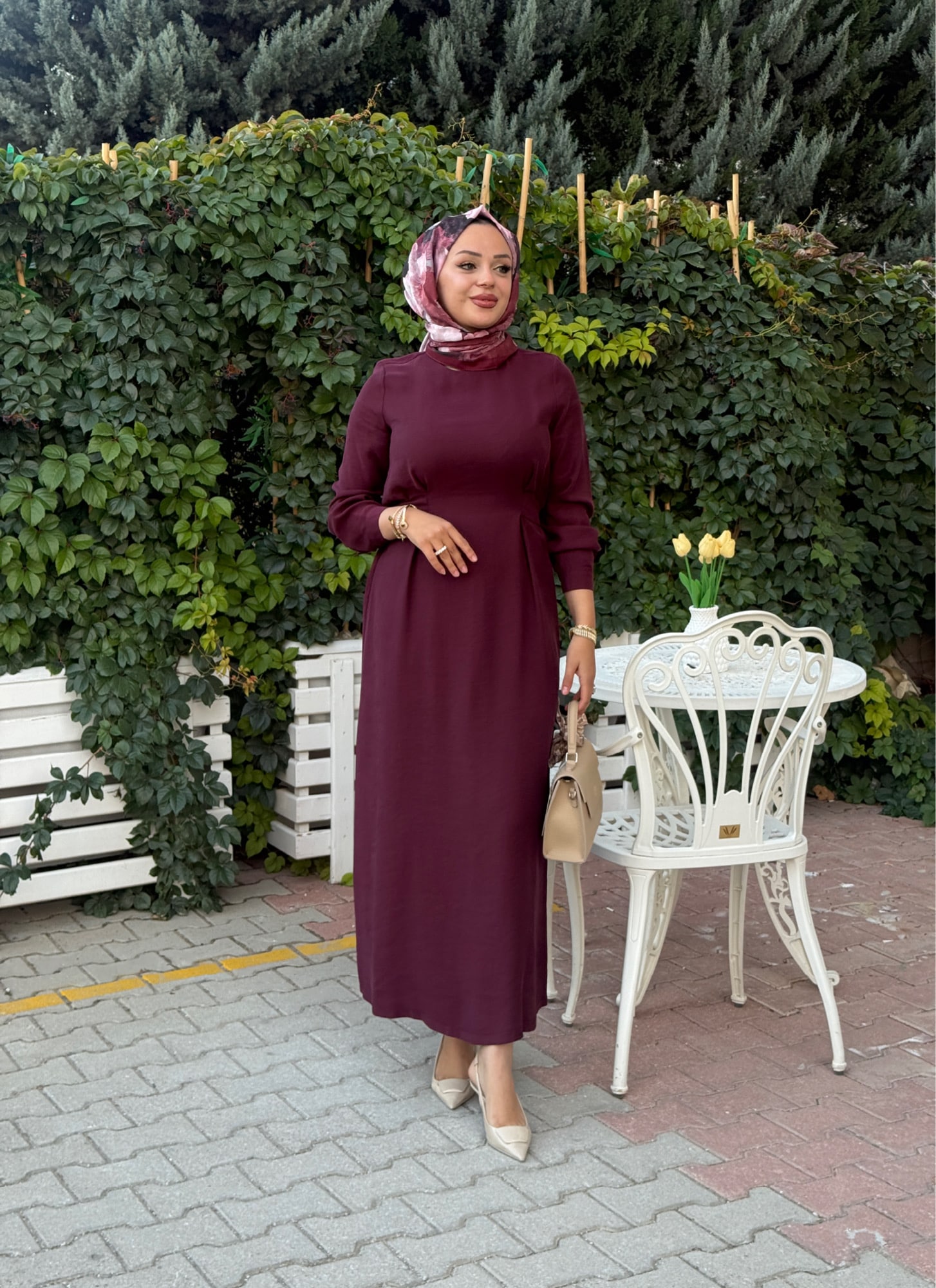 Nuss kuşakli elbise Standart