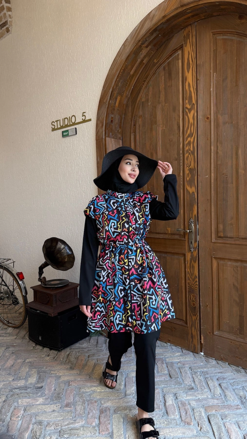 Mona tesettür mayo takımı -siyah Siyah -siyah Siyah